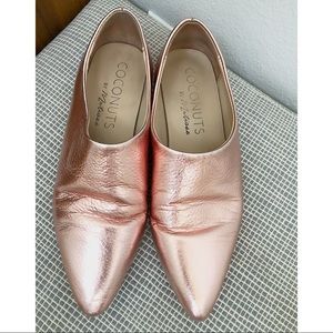 Coconuts by Matisse Rose Gold Leather Flats